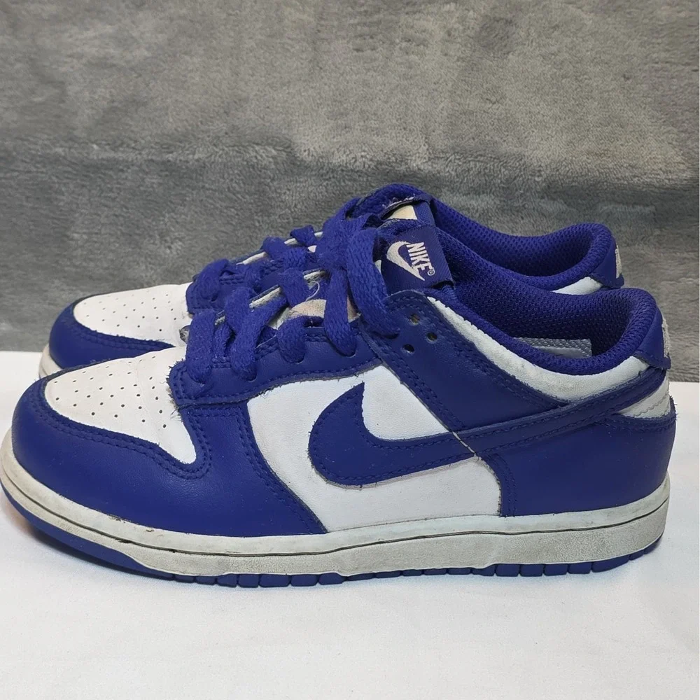 Nike Dunk Low Kentucky Blue/white  Kids Size 13C FB9108-106